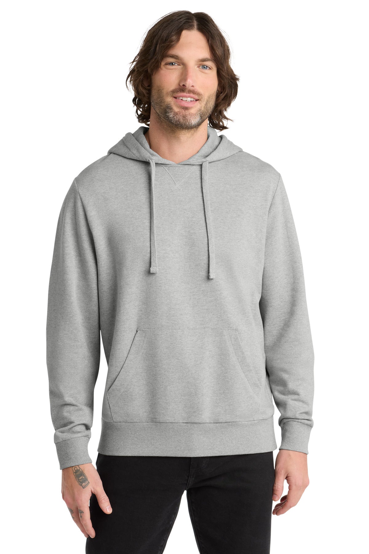 Custom Granite Grey Heather Organic French Terry Pullover Hoodie AL4000, personalized by SanCanDo Swag in Argyle, TX