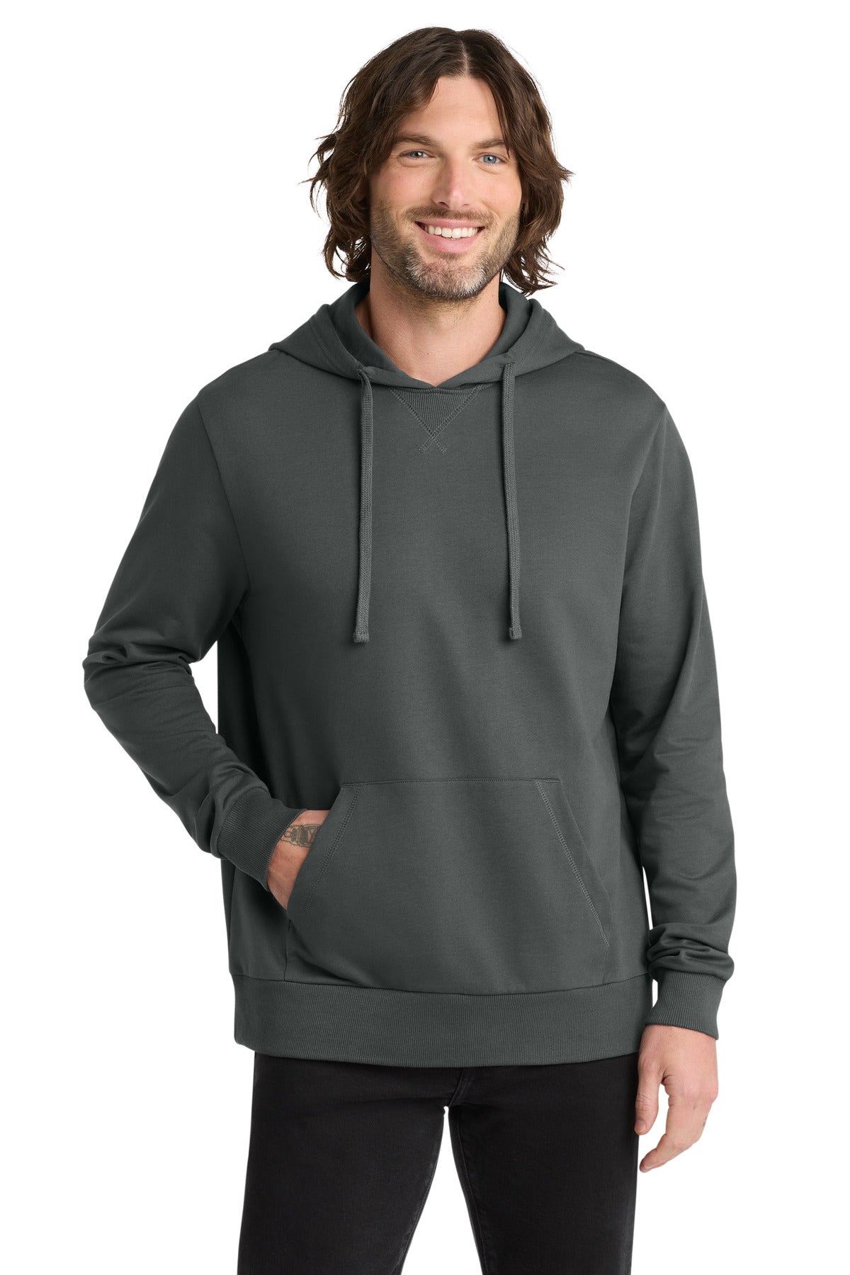 Custom Terrain Grey Organic French Terry Pullover Hoodie AL4000, personalized by SanCanDo Swag in Argyle, TX