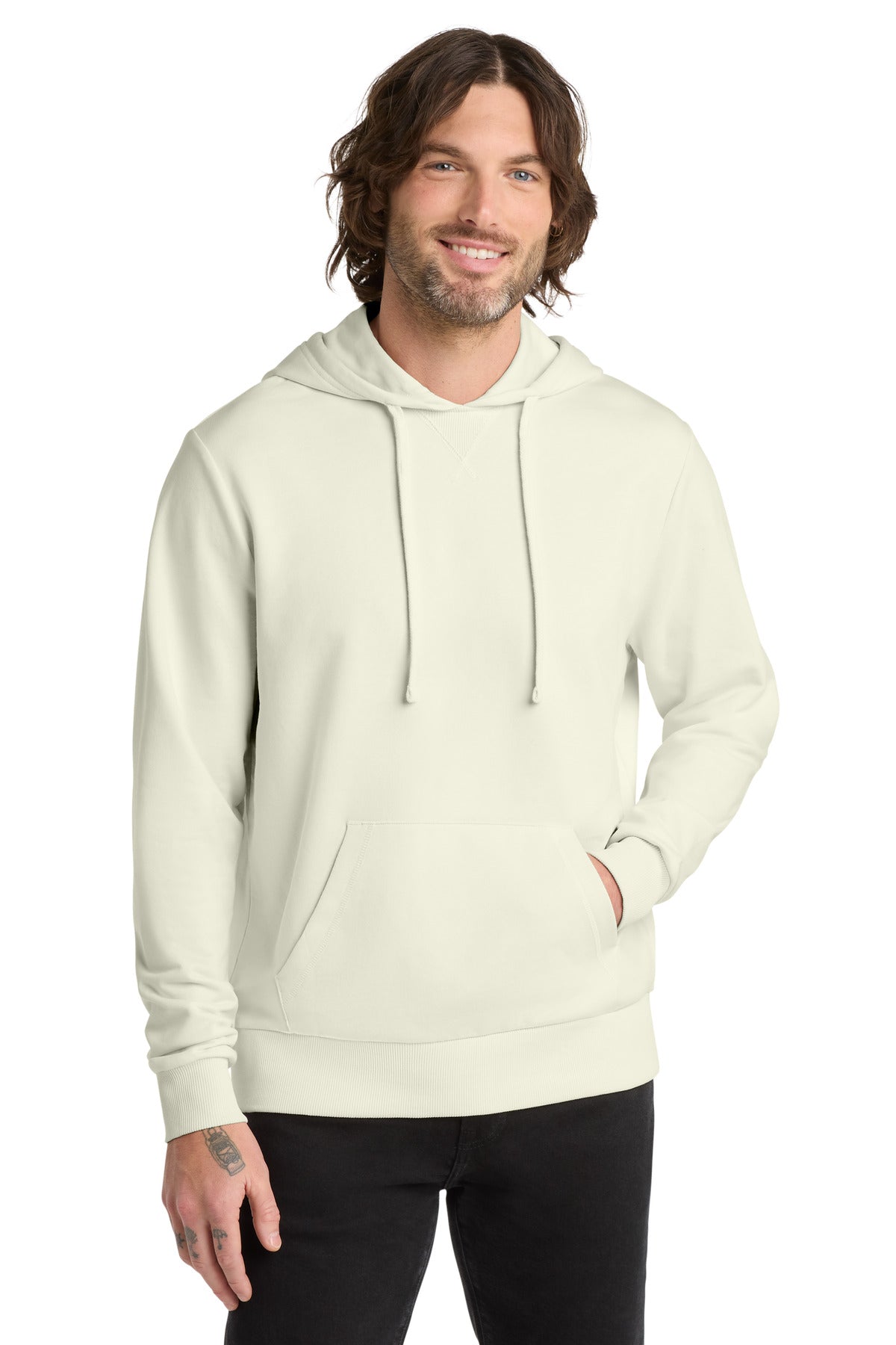 Custom White Sand Organic French Terry Pullover Hoodie AL4000, personalized by SanCanDo Swag in Argyle, TX