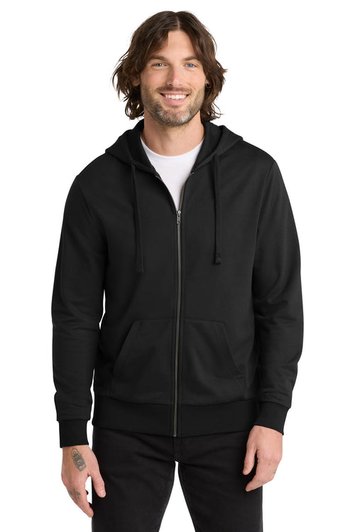 Custom Deep Black Organic French Terry Full-Zip Hoodie AL4002, personalized by SanCanDo Swag in Argyle, TX