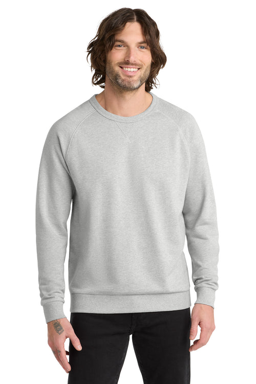 Custom Granite Grey Heather Unisex Organic French Terry Crewneck AL4004, personalized by SanCanDo Swag in Argyle, TX