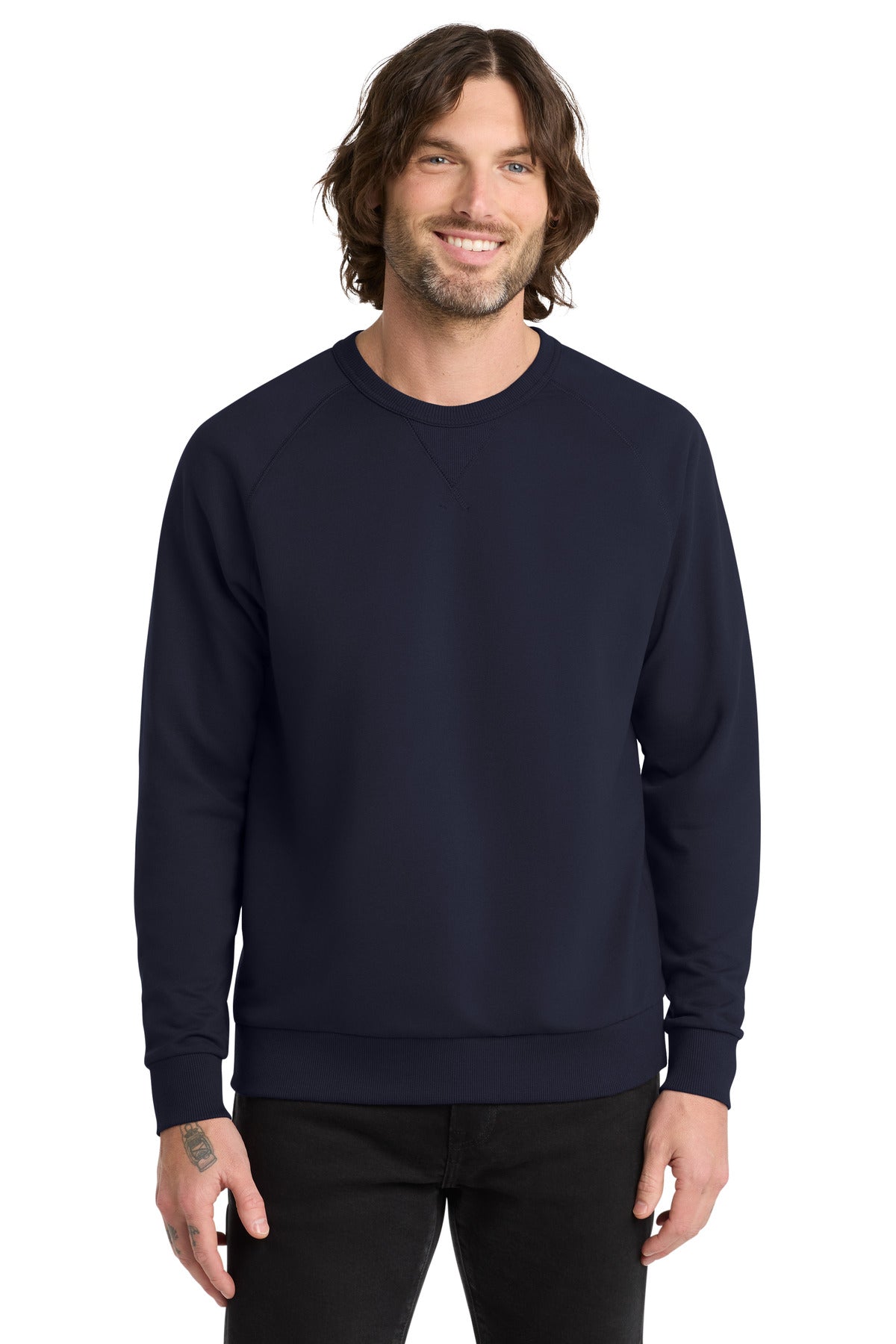 Custom Night Sky Navy Unisex Organic French Terry Crewneck AL4004, personalized by SanCanDo Swag in Argyle, TX