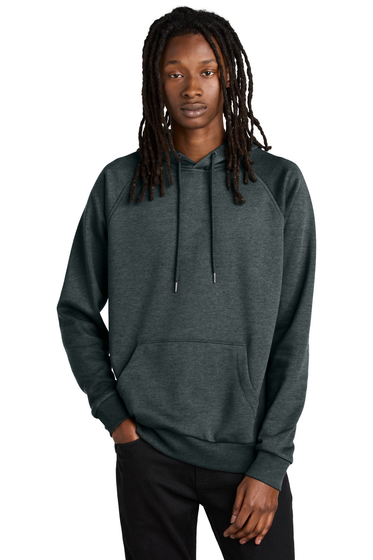 Custom Terrain Grey Heather Organic CVC Fleece Pullover Hoodie AL5000, personalized by SanCanDo Swag in Argyle, TX