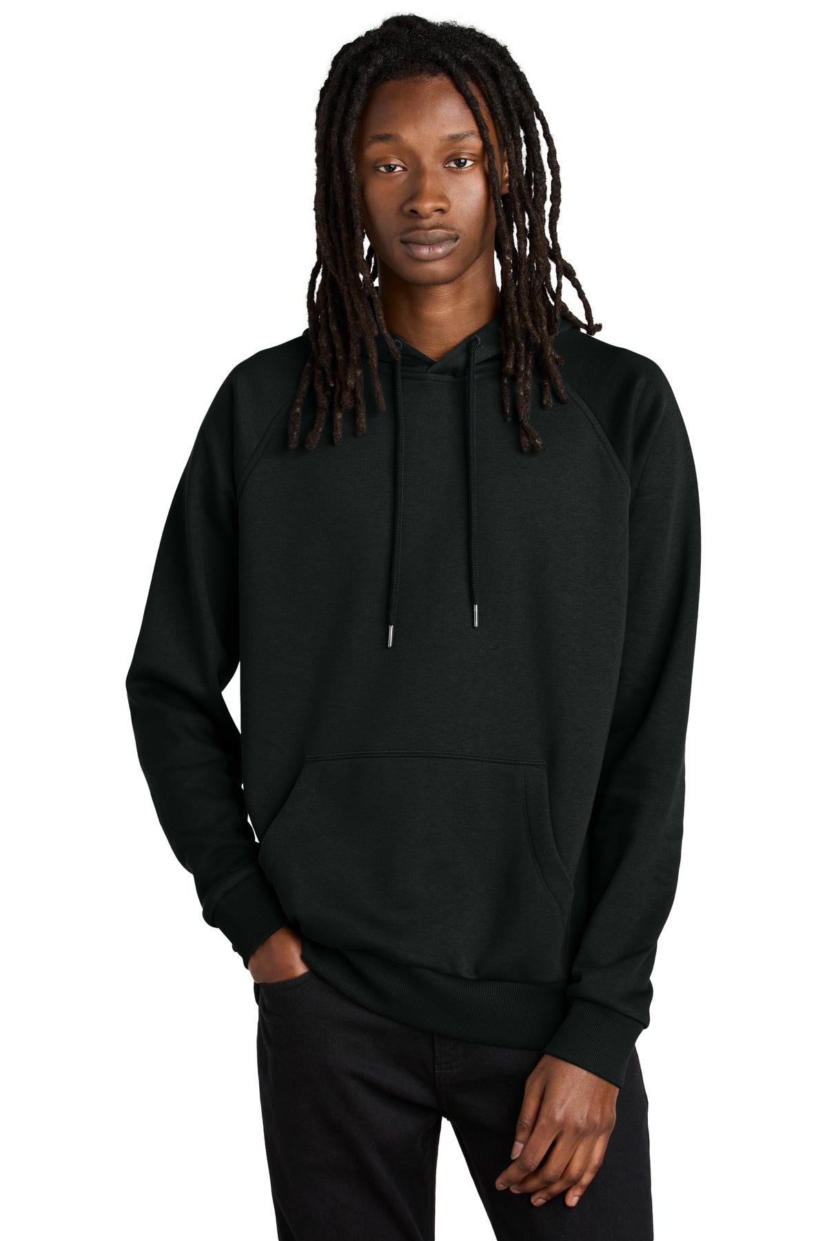 Custom Deep Black Organic CVC Fleece Pullover Hoodie AL5000, personalized by SanCanDo Swag in Argyle, TX