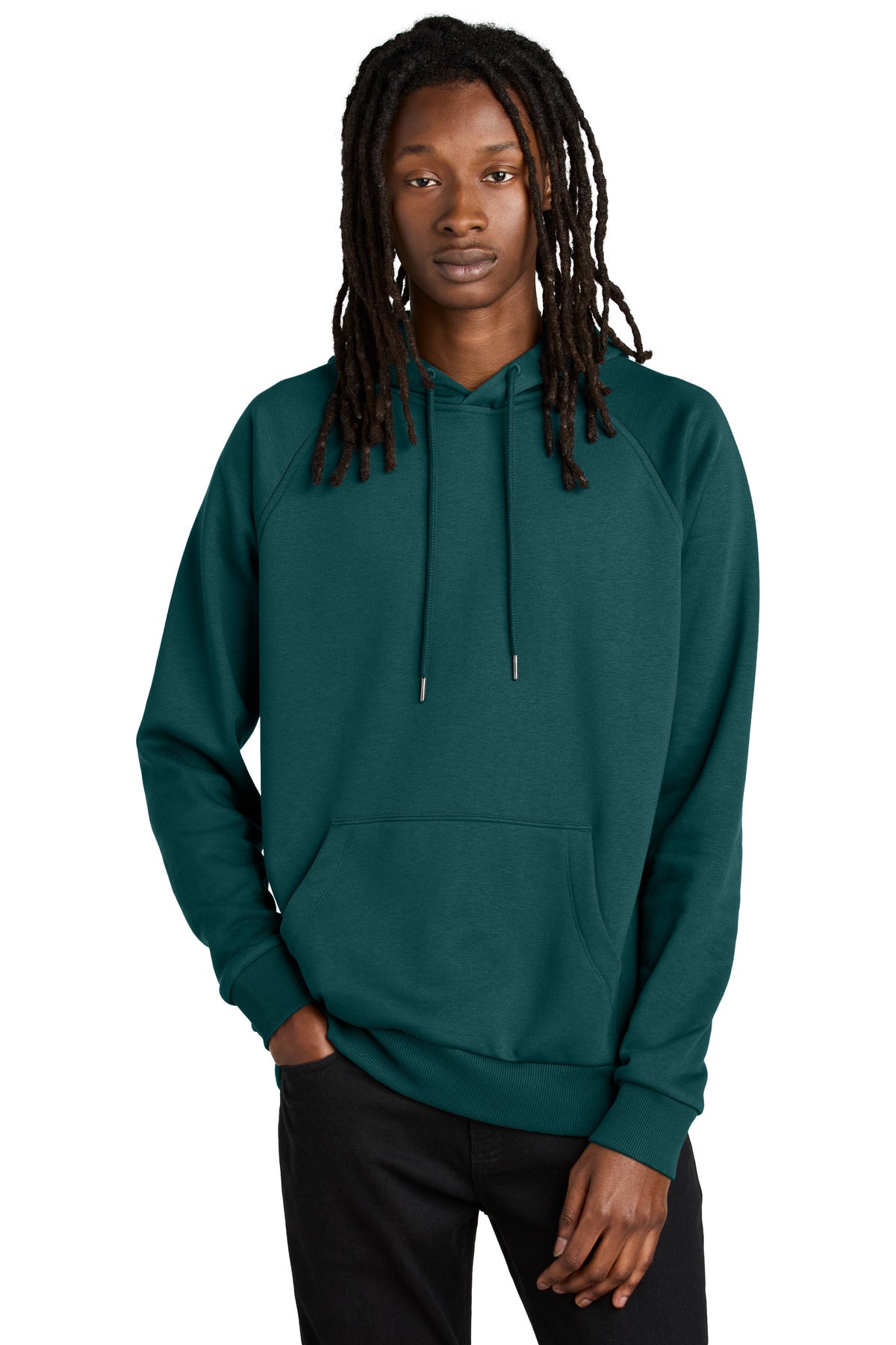 Custom Deep Sea Green Organic CVC Fleece Pullover Hoodie AL5000, personalized by SanCanDo Swag in Argyle, TX