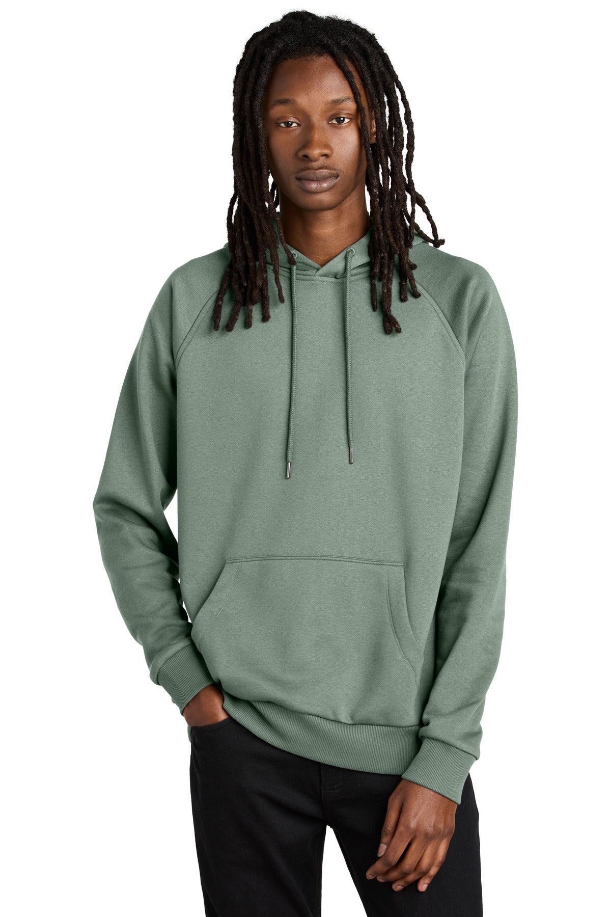 Custom Matcha Green Organic CVC Fleece Pullover Hoodie AL5000, personalized by SanCanDo Swag in Argyle, TX