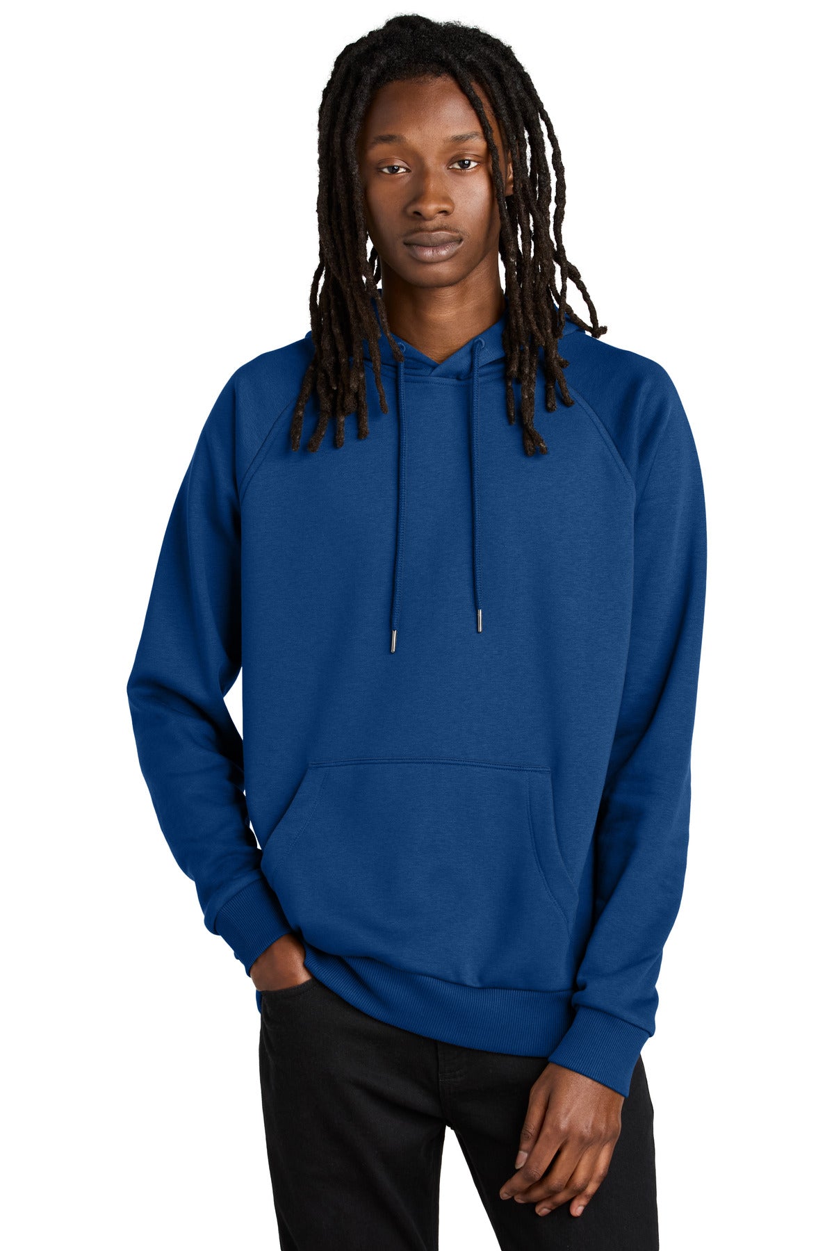 Custom Open Water Blue Organic CVC Fleece Pullover Hoodie AL5000, personalized by SanCanDo Swag in Argyle, TX