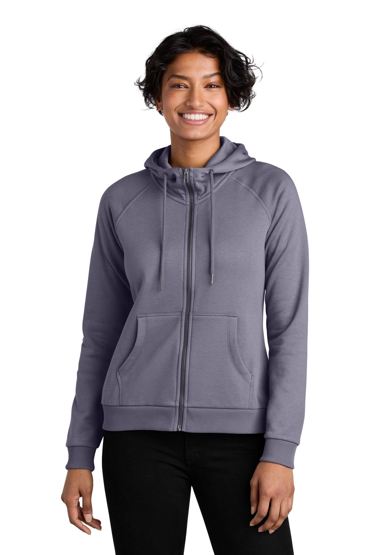 Custom Cosmic Purple Organic CVC Fleece Full-Zip Hoodie AL5003, personalized by SanCanDo Swag in Argyle, TX