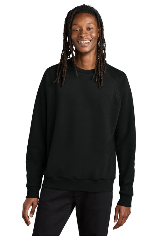 Custom Deep Black Unisex Organic CVC Fleece Crewneck AL5004, personalized by SanCanDo Swag in Argyle, TX