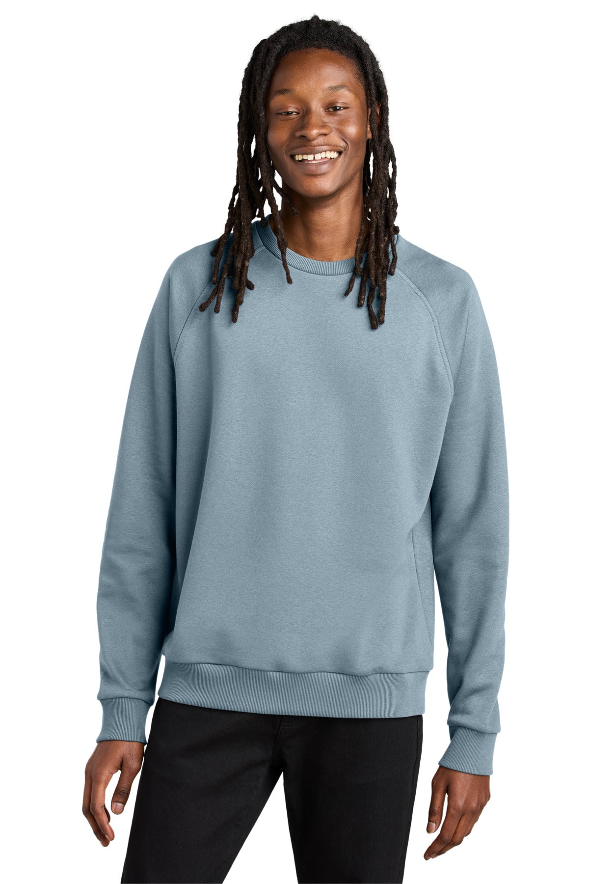 Custom I Like You Blue Unisex Organic CVC Fleece Crewneck AL5004, personalized by SanCanDo Swag in Argyle, TX