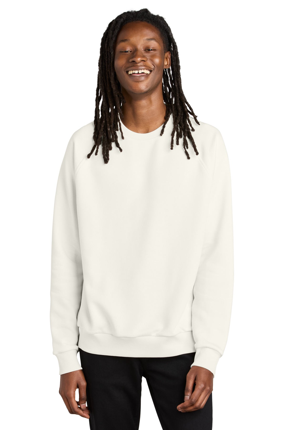 Custom White Sand Unisex Organic CVC Fleece Crewneck AL5004, personalized by SanCanDo Swag in Argyle, TX