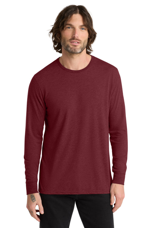Custom Vino Red Unisex Tri-Blend Long Sleeve Tee AL6004, personalized by SanCanDo Swag in Argyle, TX