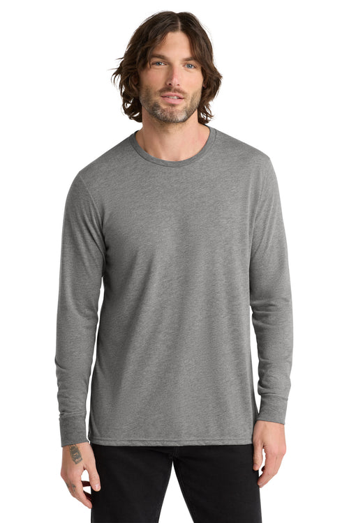 Custom Aluminum Grey Unisex Tri-Blend Long Sleeve Tee AL6004, personalized by SanCanDo Swag in Argyle, TX