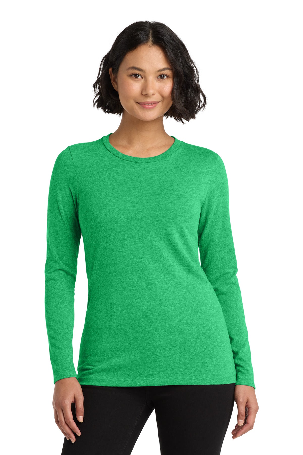 Custom Enviro Green Women's Tri-Blend Long Sleeve Tee AL6008, personalized by SanCanDo Swag in Argyle, TX