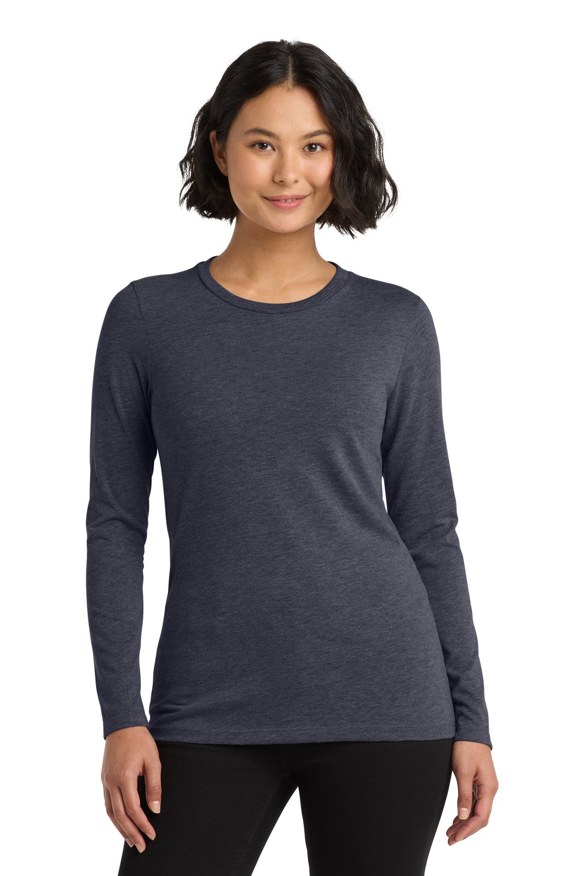 Custom Rebel Blue Women's Tri-Blend Long Sleeve Tee AL6008, personalized by SanCanDo Swag in Argyle, TX