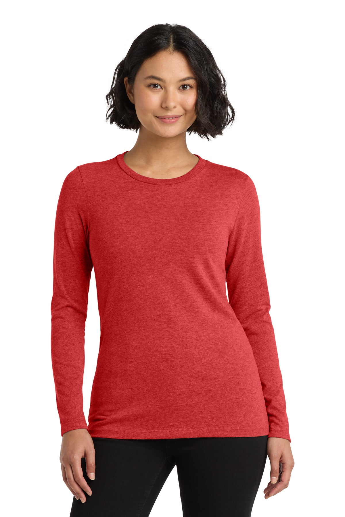 Custom Rise Up Red Women's Tri-Blend Long Sleeve Tee AL6008, personalized by SanCanDo Swag in Argyle, TX