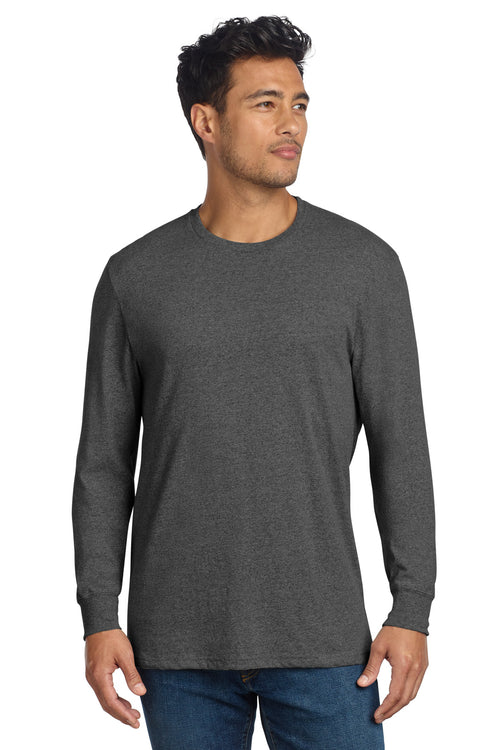 Custom Reloaded Charcoal Heather Unisex Long Sleeve Recycled Blend Tee AL6204, personalized by SanCanDo Swag in Argyle, TX