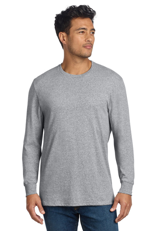 Custom Remade Gray Heather Unisex Long Sleeve Recycled Blend Tee AL6204, personalized by SanCanDo Swag in Argyle, TX