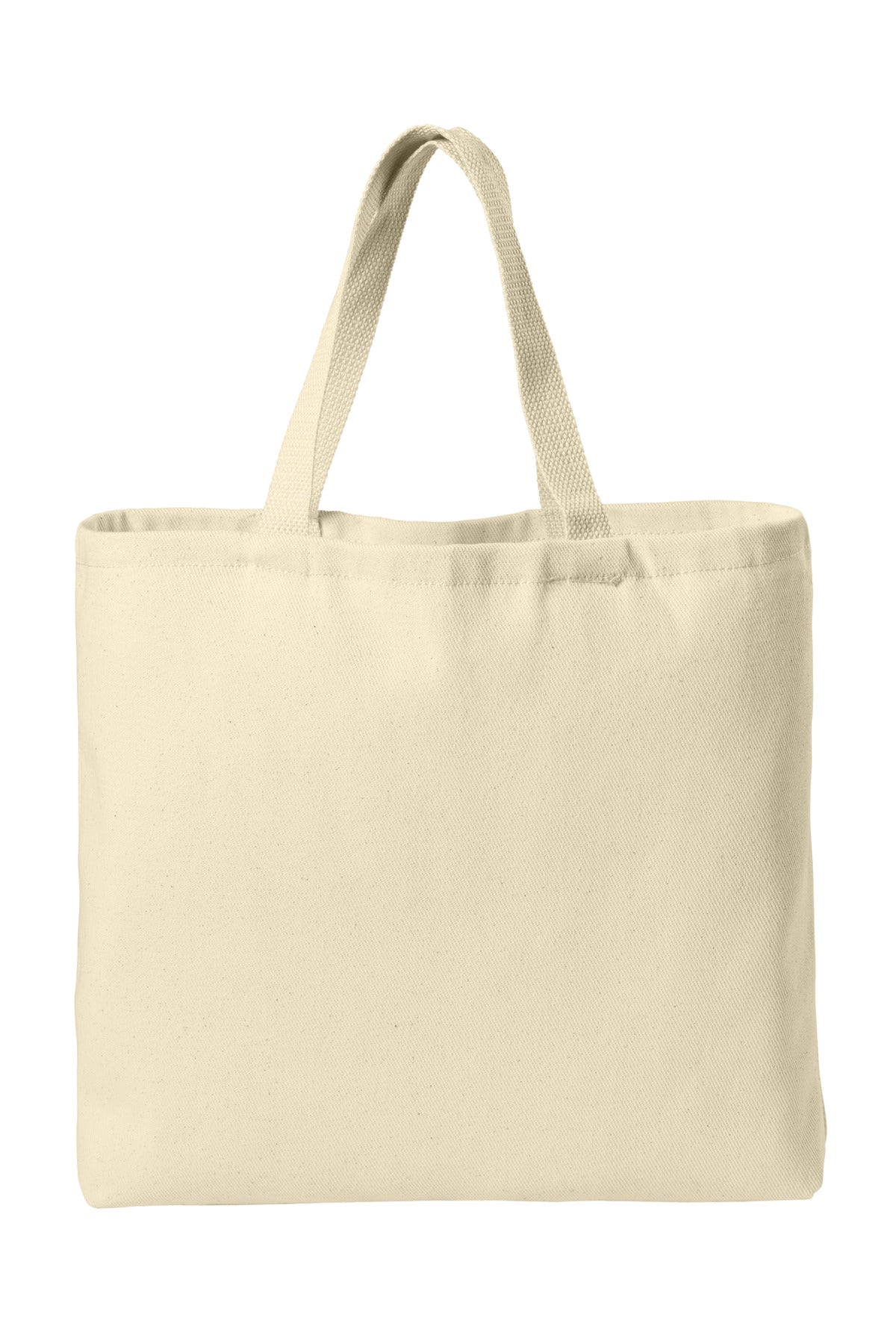 Natural | Front | Custom Natural Ideal Twill Convention Tote B050, personalized by SanCanDo Swag in Argyle, TX