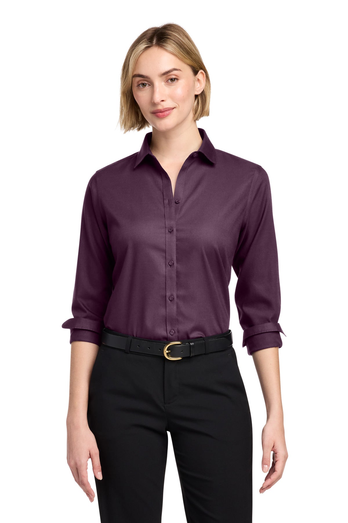Custom Navy Blazer/ Vintage Port Wrinkle-Free Stretch Nailhead Shirt BB18003, personalized by SanCanDo Swag in Argyle, TX