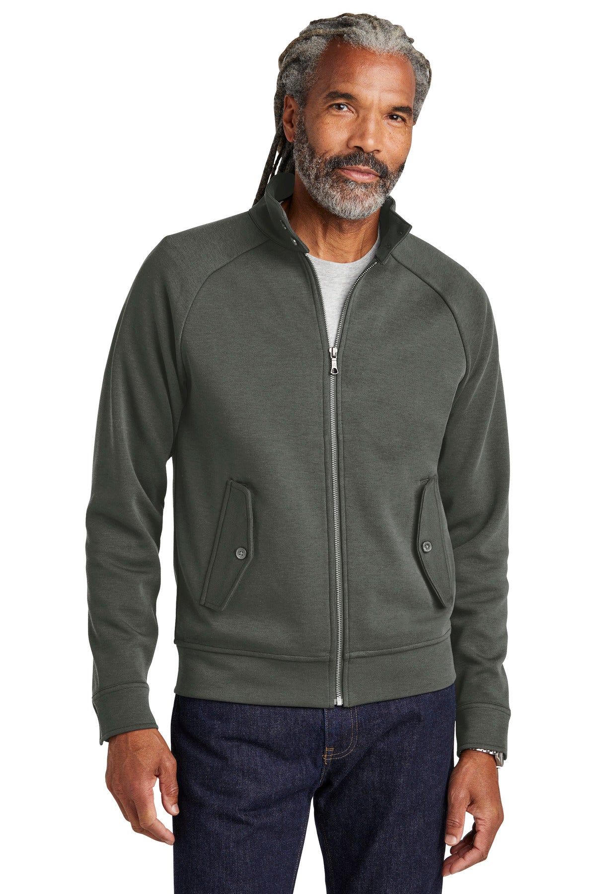 Custom Windsor Grey Double-Knit Full-Zip BB18210, personalized by SanCanDo Swag in Argyle, TX