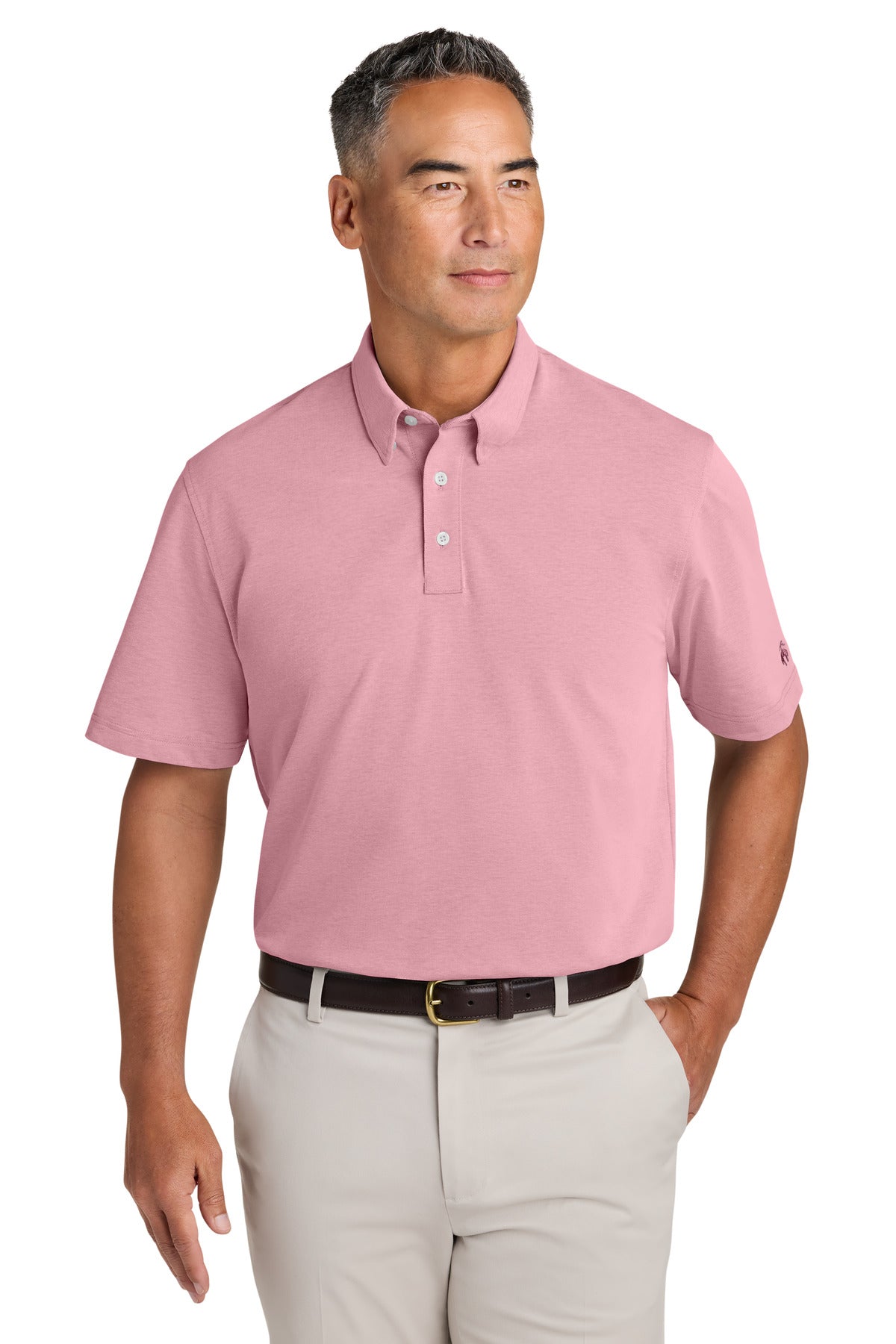 Custom Crimson End On End Pinpoint Pique Dress Polo BB18222, personalized by SanCanDo Swag in Argyle, TX