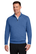 Custom Charter Blue Heather Cotton Stretch 1/4-Zip Sweater BB18402, personalized by SanCanDo Swag in Argyle, TX