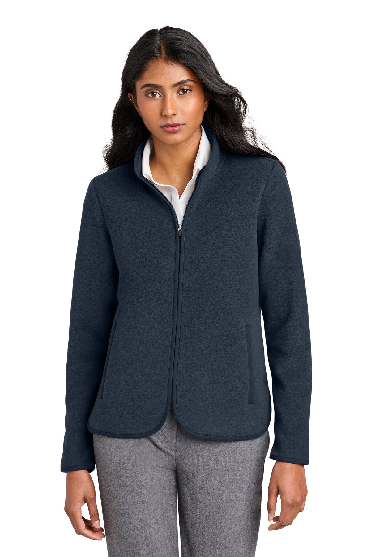 Custom Night Navy Women's Fleece Jacket BB18611, personalized by SanCanDo Swag in Argyle, TX