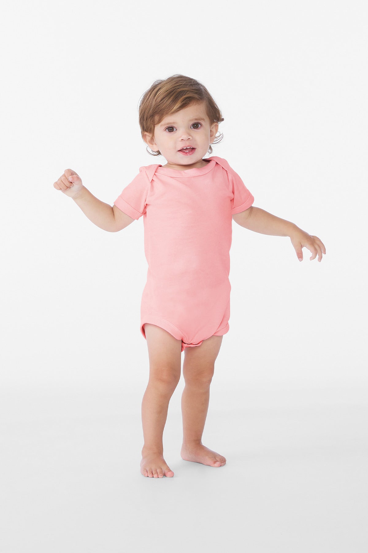 Custom Pink Infant Jersey Short Sleeve One Piece BC100B, personalized by SanCanDo Swag in Argyle, TX