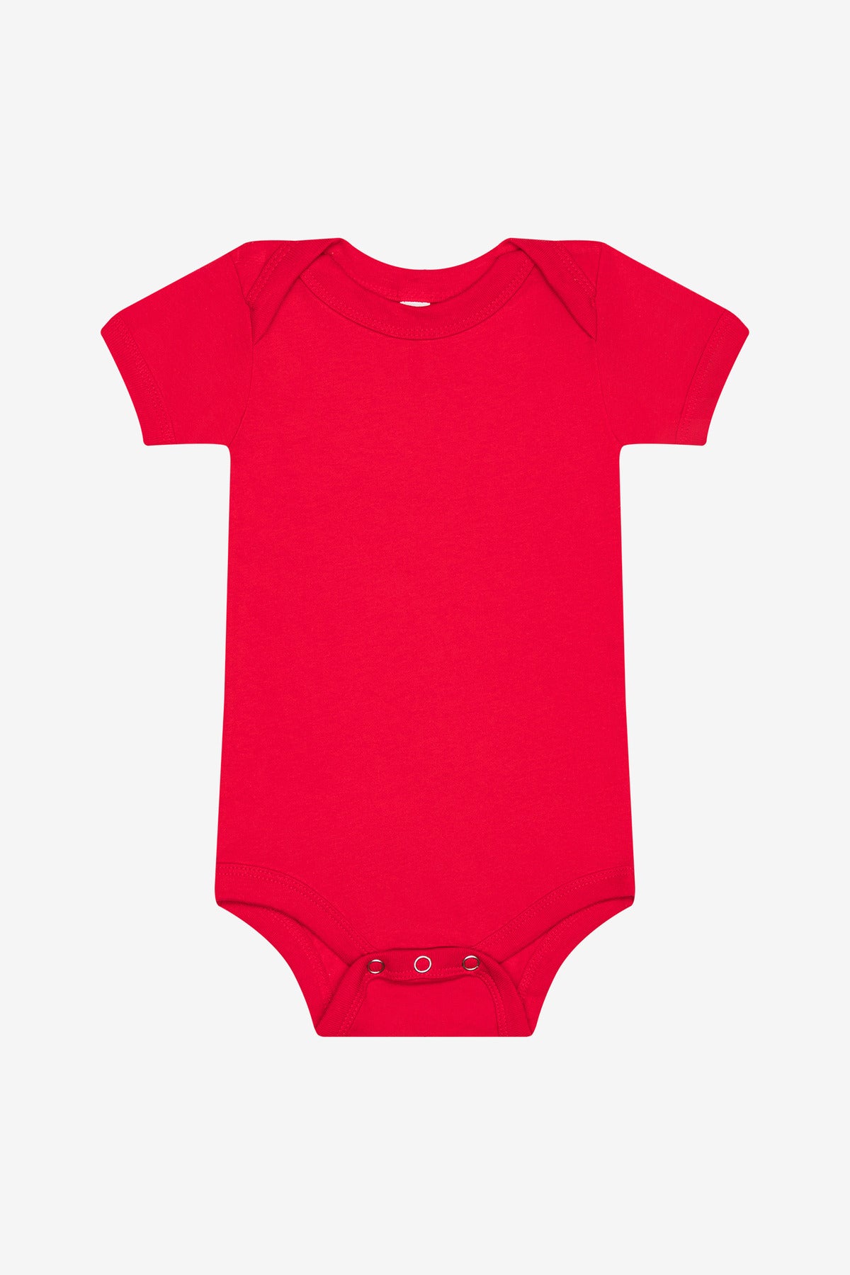 Custom Red Infant Jersey Short Sleeve One Piece BC100B, personalized by SanCanDo Swag in Argyle, TX
