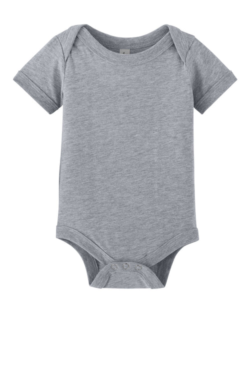 Custom Athletic Heather Infant Jersey Short Sleeve One Piece BC100B, personalized by SanCanDo Swag in Argyle, TX