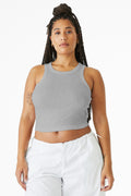 Custom Athletic Heather Women's Micro Rib Racer Tank BC1019, personalized by SanCanDo Swag in Argyle, TX