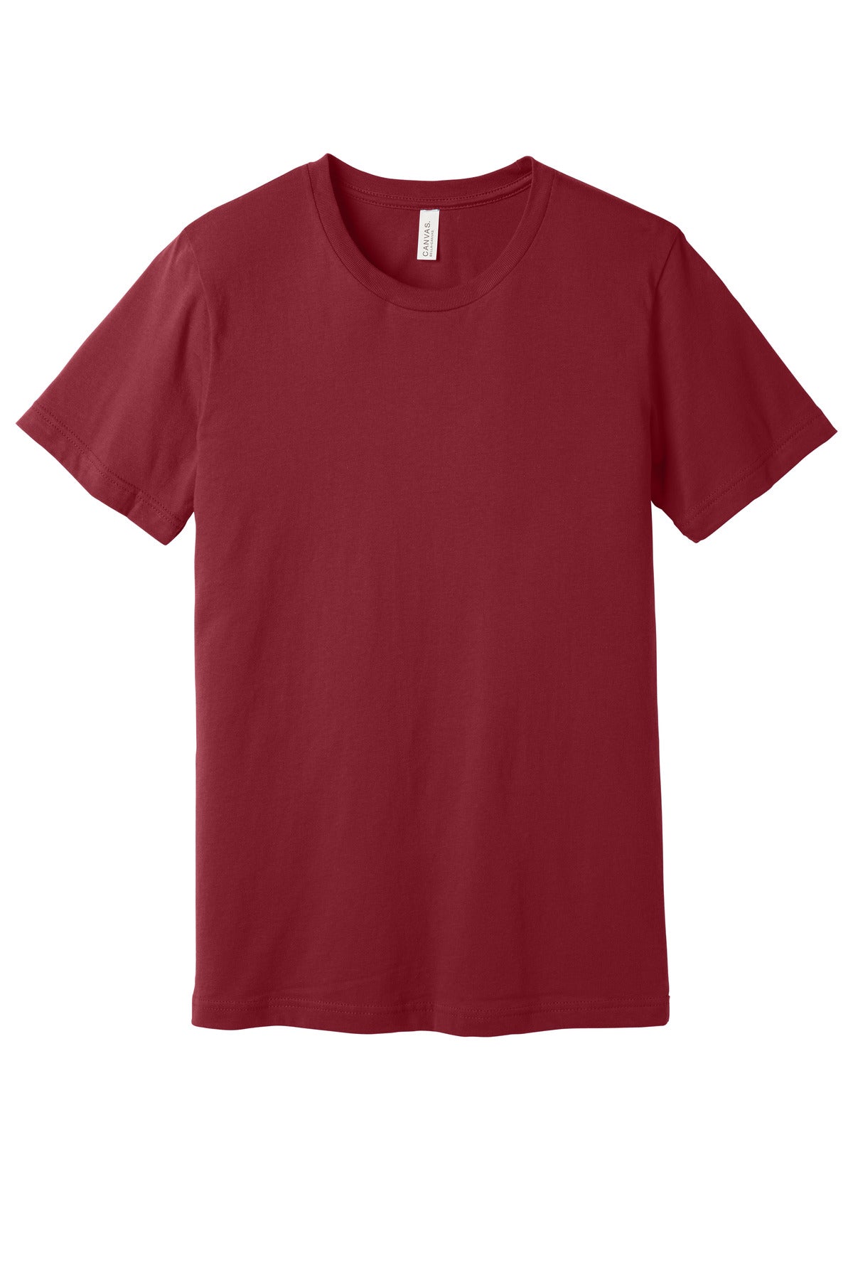 Custom Cardinal Unisex Jersey Tee BC3001, personalized by SanCanDo Swag in Argyle, TX