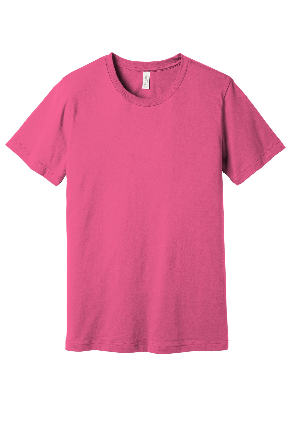Custom Charity Pink Unisex Jersey Tee BC3001, personalized by SanCanDo Swag in Argyle, TX