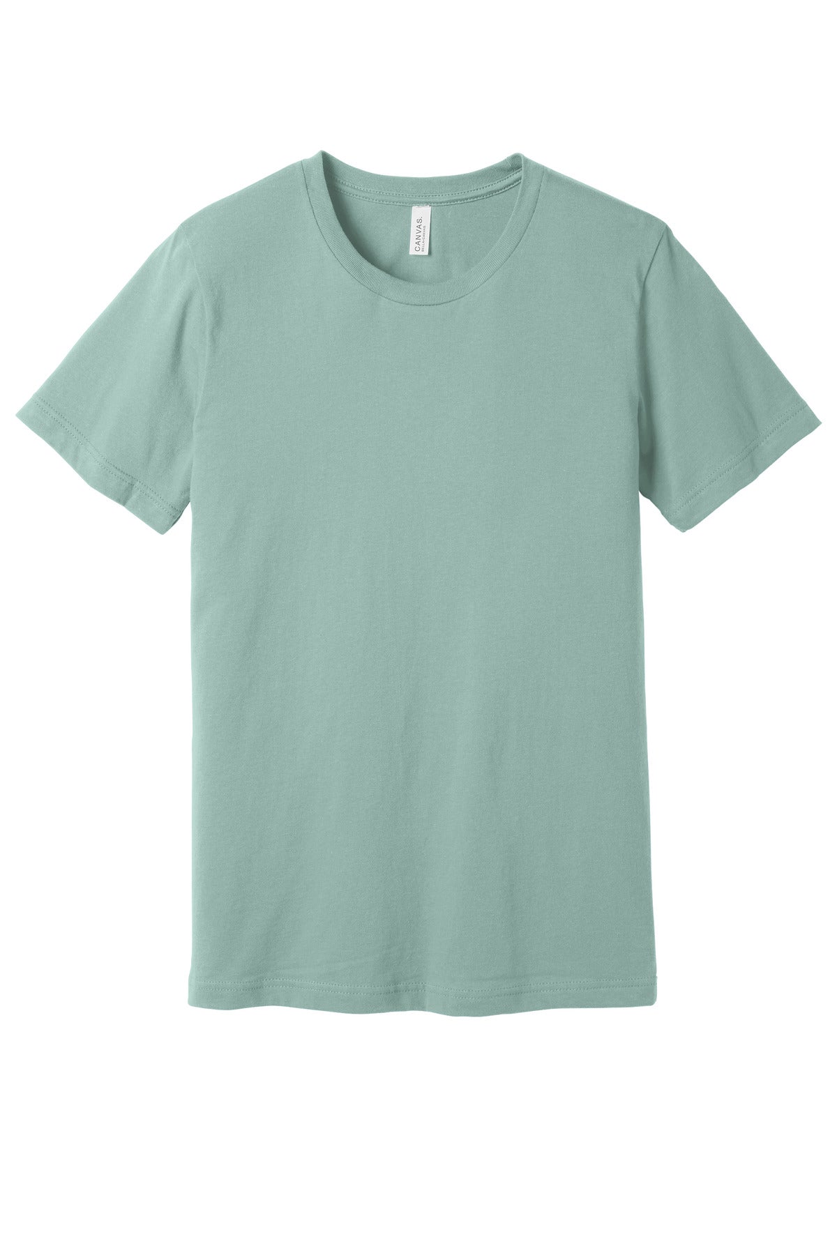 Custom Dusty Blue Unisex Jersey Tee BC3001, personalized by SanCanDo Swag in Argyle, TX