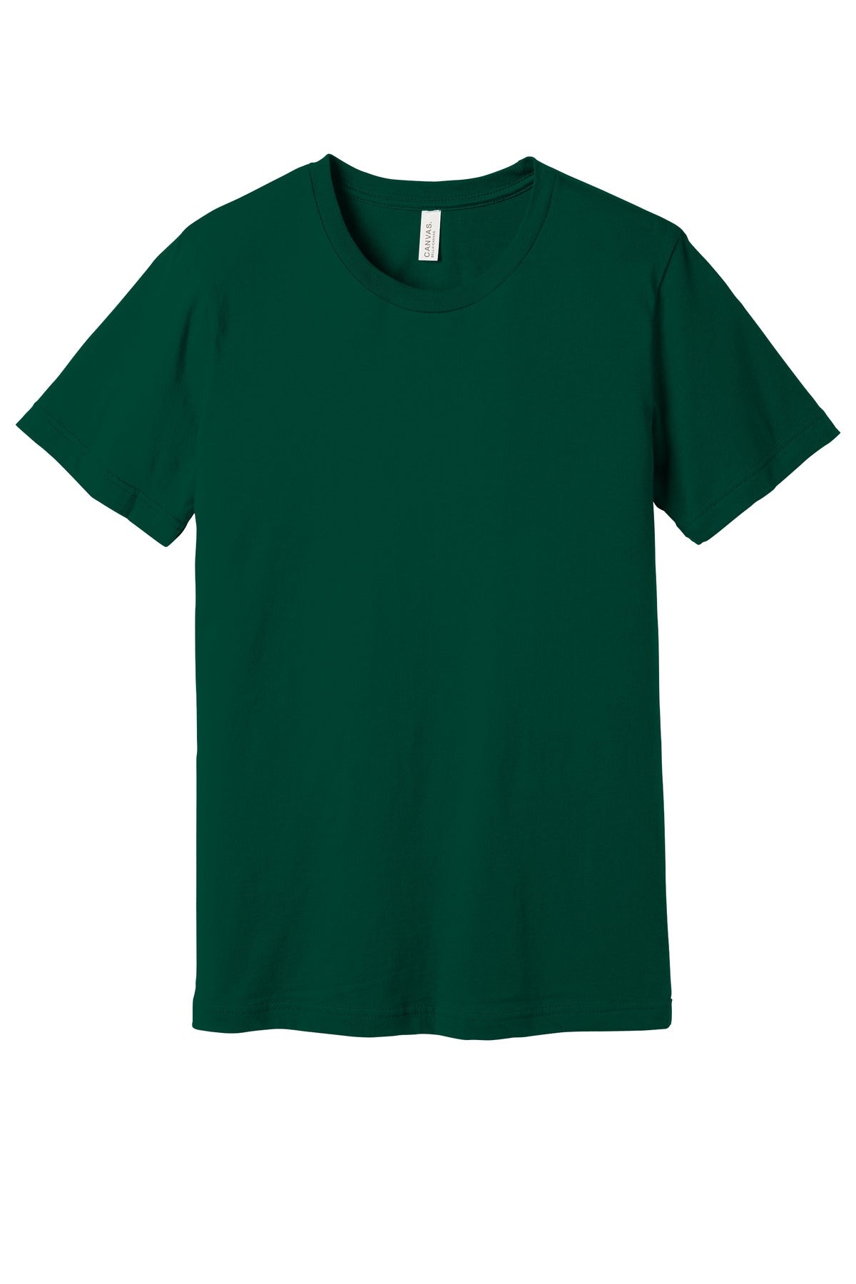 Custom Evergreen Unisex Jersey Tee BC3001, personalized by SanCanDo Swag in Argyle, TX