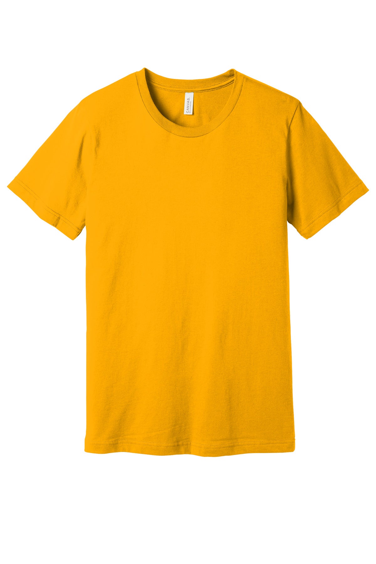 Custom Gold Unisex Jersey Tee BC3001, personalized by SanCanDo Swag in Argyle, TX