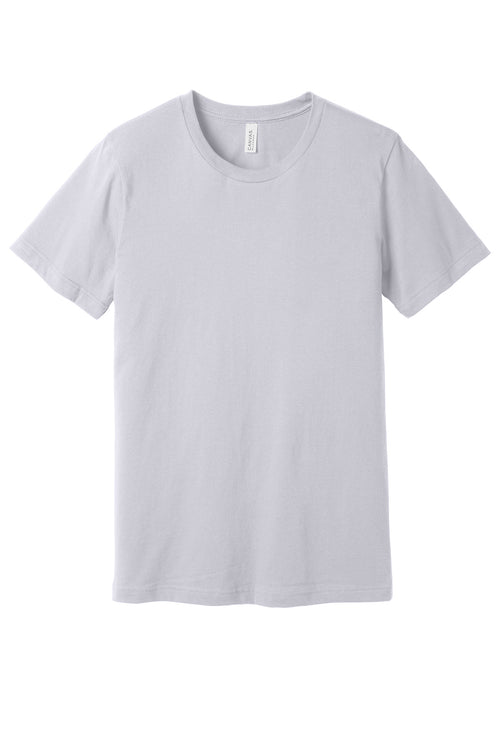 Custom Lavender Dust Unisex Jersey Tee BC3001, personalized by SanCanDo Swag in Argyle, TX