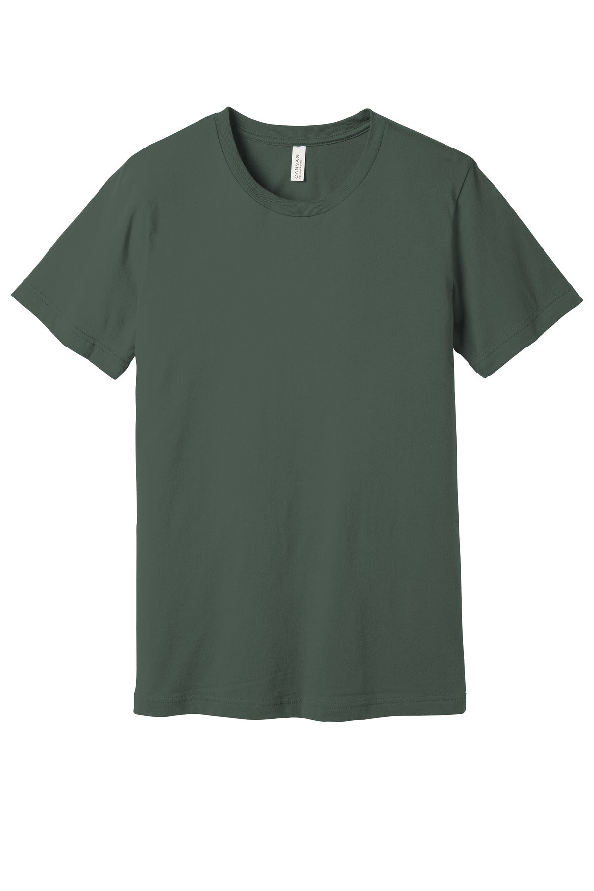 Custom Military Green Unisex Jersey Tee BC3001, personalized by SanCanDo Swag in Argyle, TX