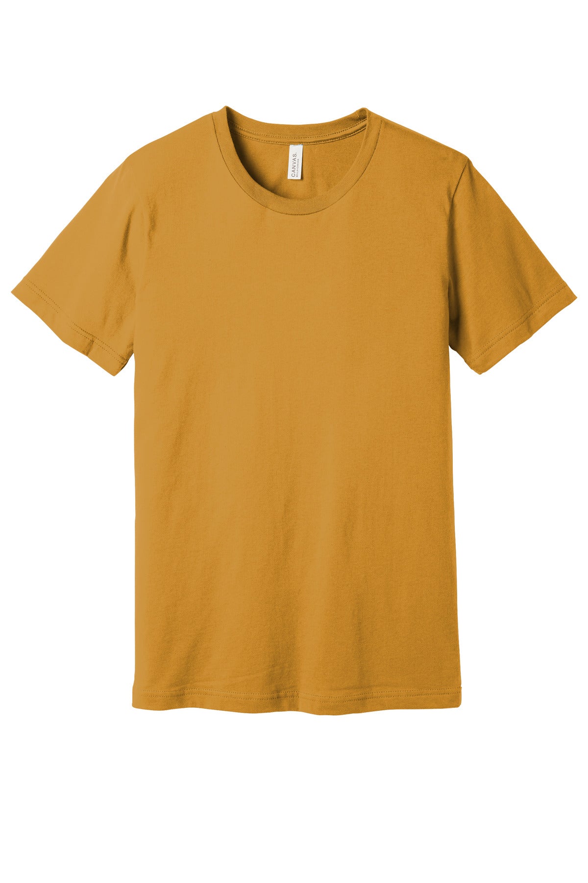 Custom Mustard Unisex Jersey Tee BC3001, personalized by SanCanDo Swag in Argyle, TX