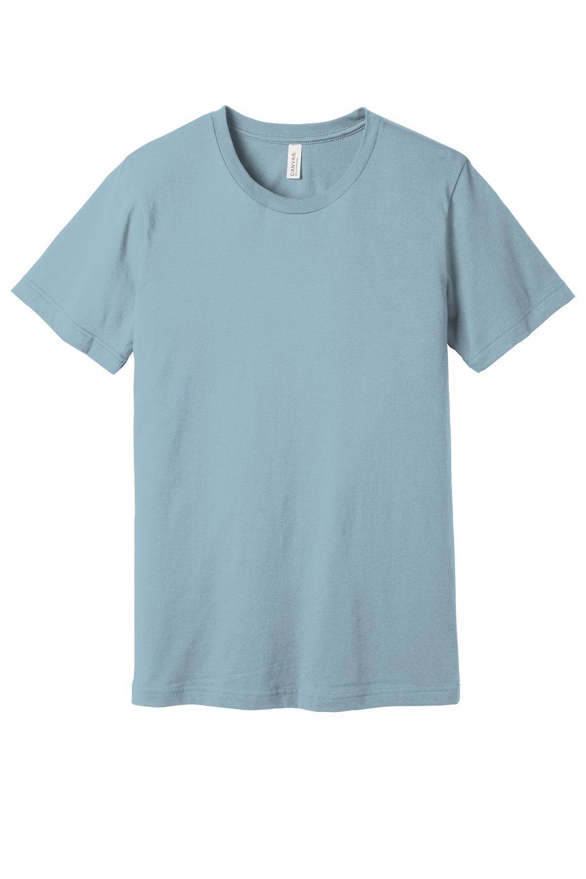 Custom Light Blue Unisex Jersey Tee BC3001, personalized by SanCanDo Swag in Argyle, TX