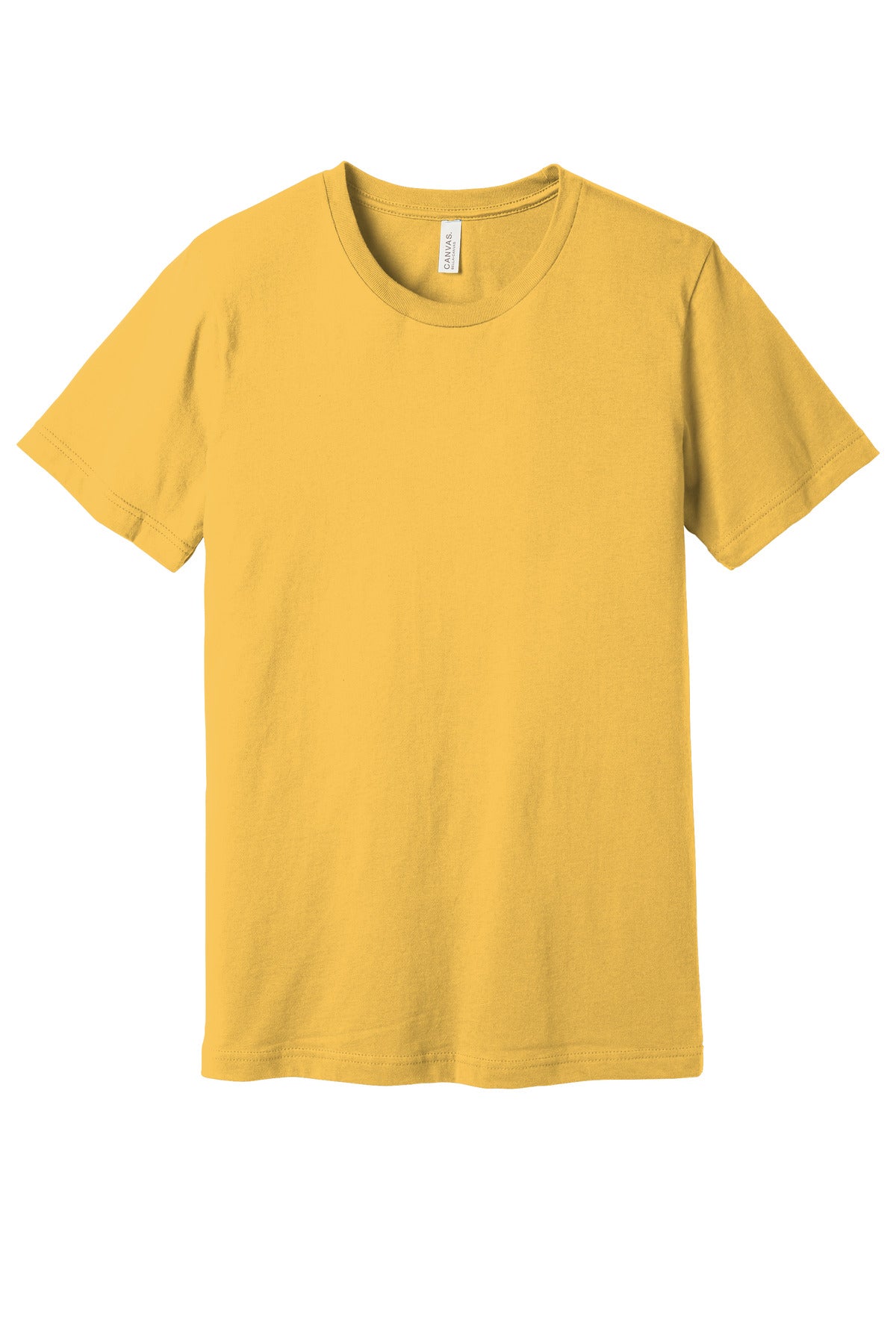 Custom Maize Yellow Unisex Jersey Tee BC3001, personalized by SanCanDo Swag in Argyle, TX