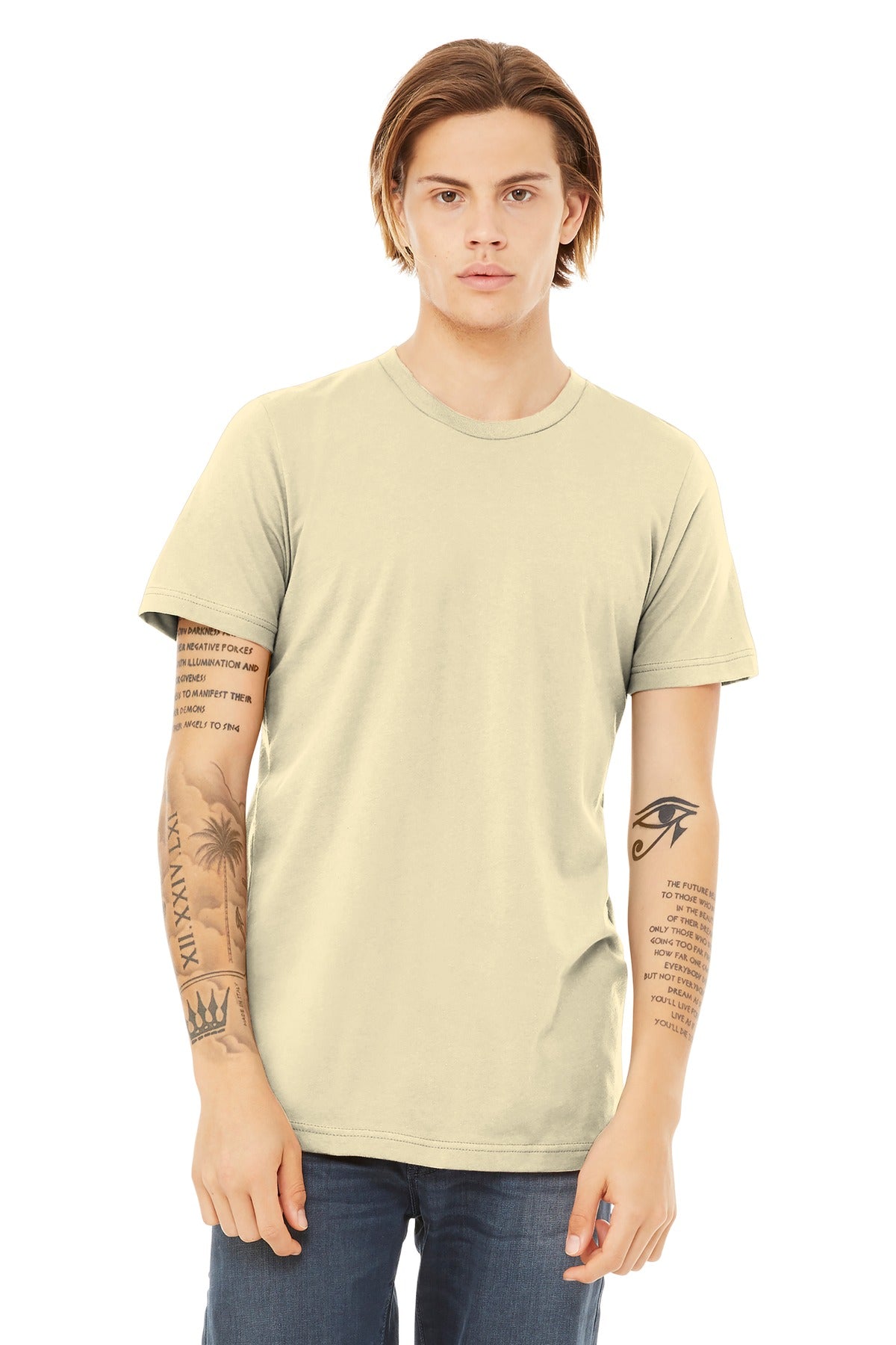 Custom Natural Bella Jersey Tee 3001, personalized by SanCanDo Swag in Argyle, TX