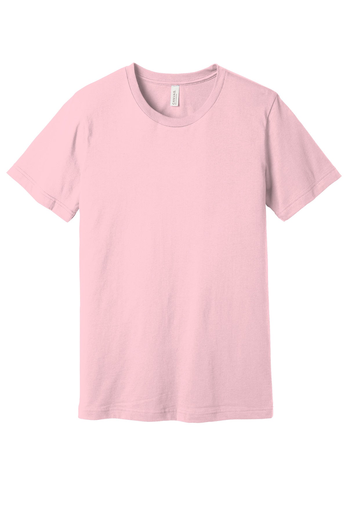 Custom Pink Unisex Jersey Tee BC3001, personalized by SanCanDo Swag in Argyle, TX