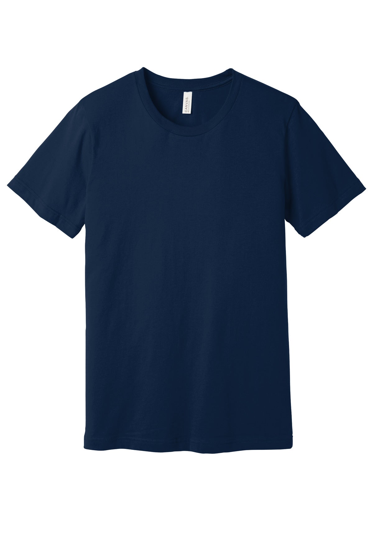 Custom Navy Unisex Jersey Tee BC3001, personalized by SanCanDo Swag in Argyle, TX