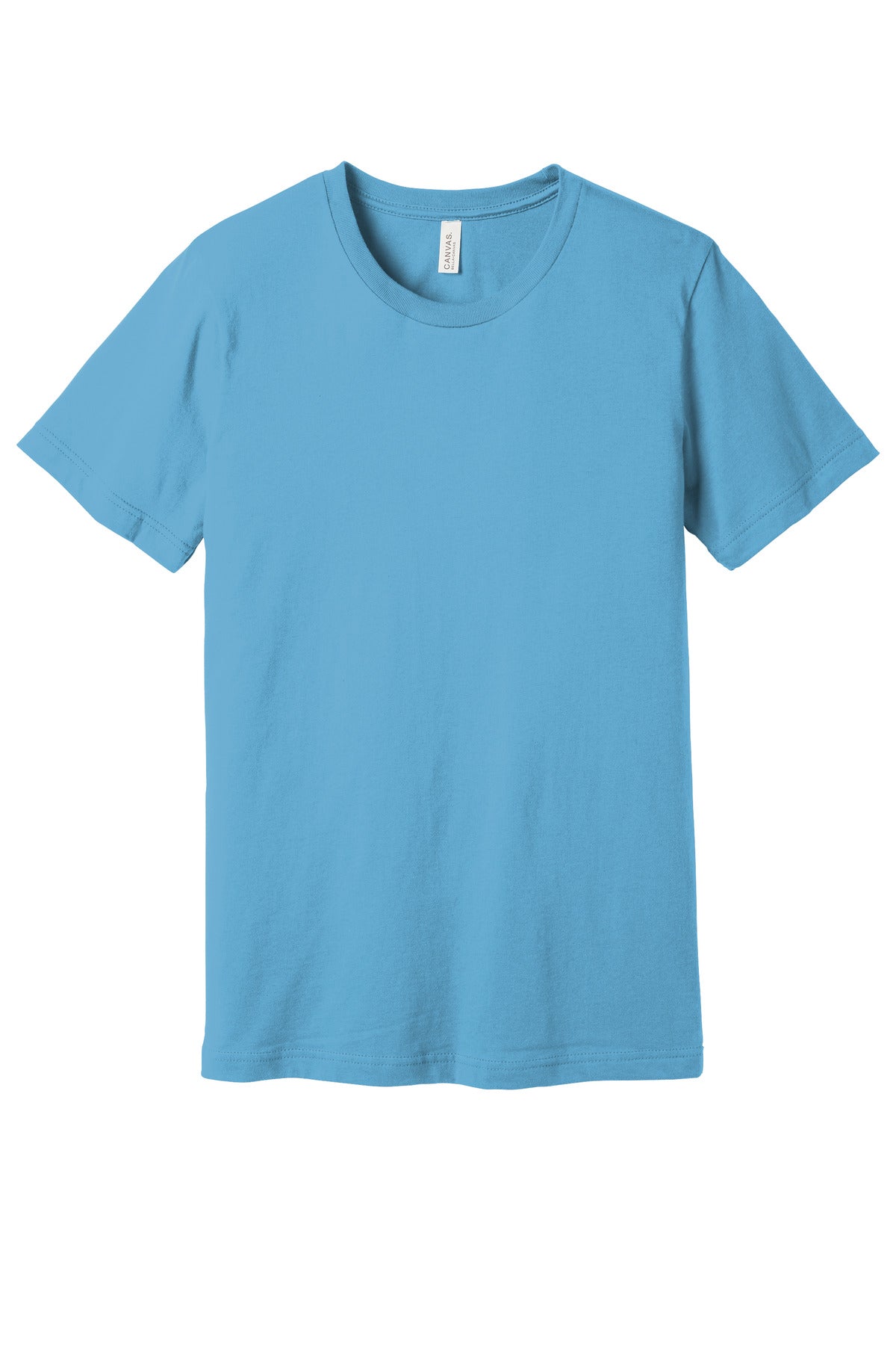 Custom Ocean Blue Unisex Jersey Tee BC3001, personalized by SanCanDo Swag in Argyle, TX
