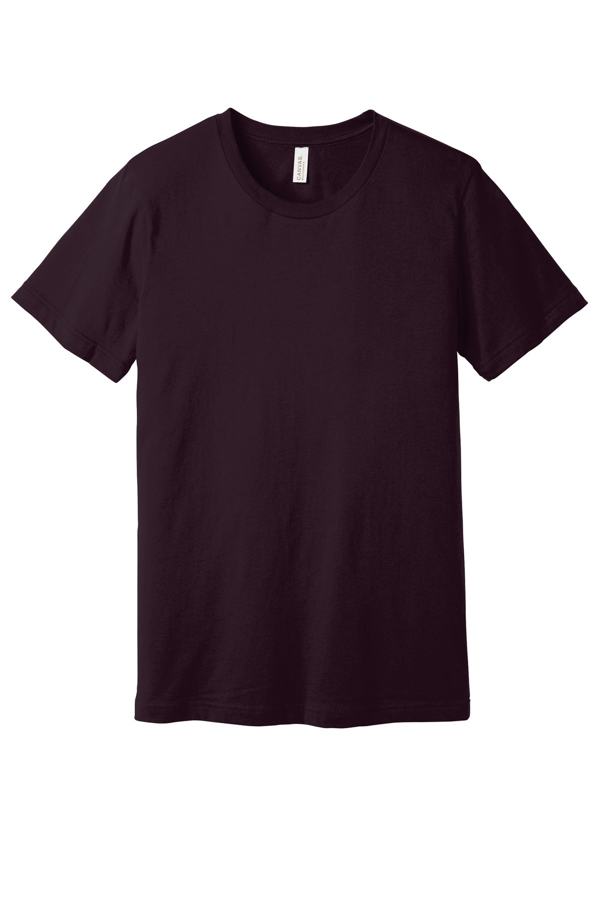 Custom Oxblood Black Unisex Jersey Tee BC3001, personalized by SanCanDo Swag in Argyle, TX