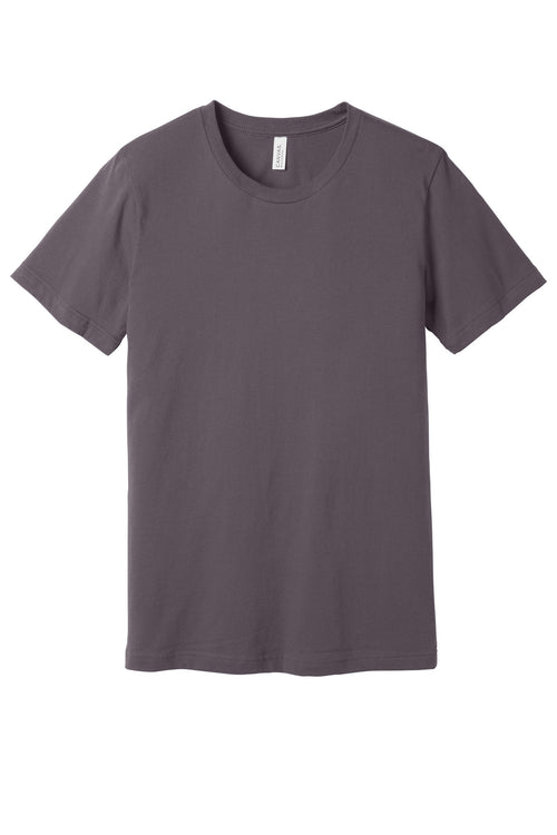Custom Purple Storm Unisex Jersey Tee BC3001, personalized by SanCanDo Swag in Argyle, TX