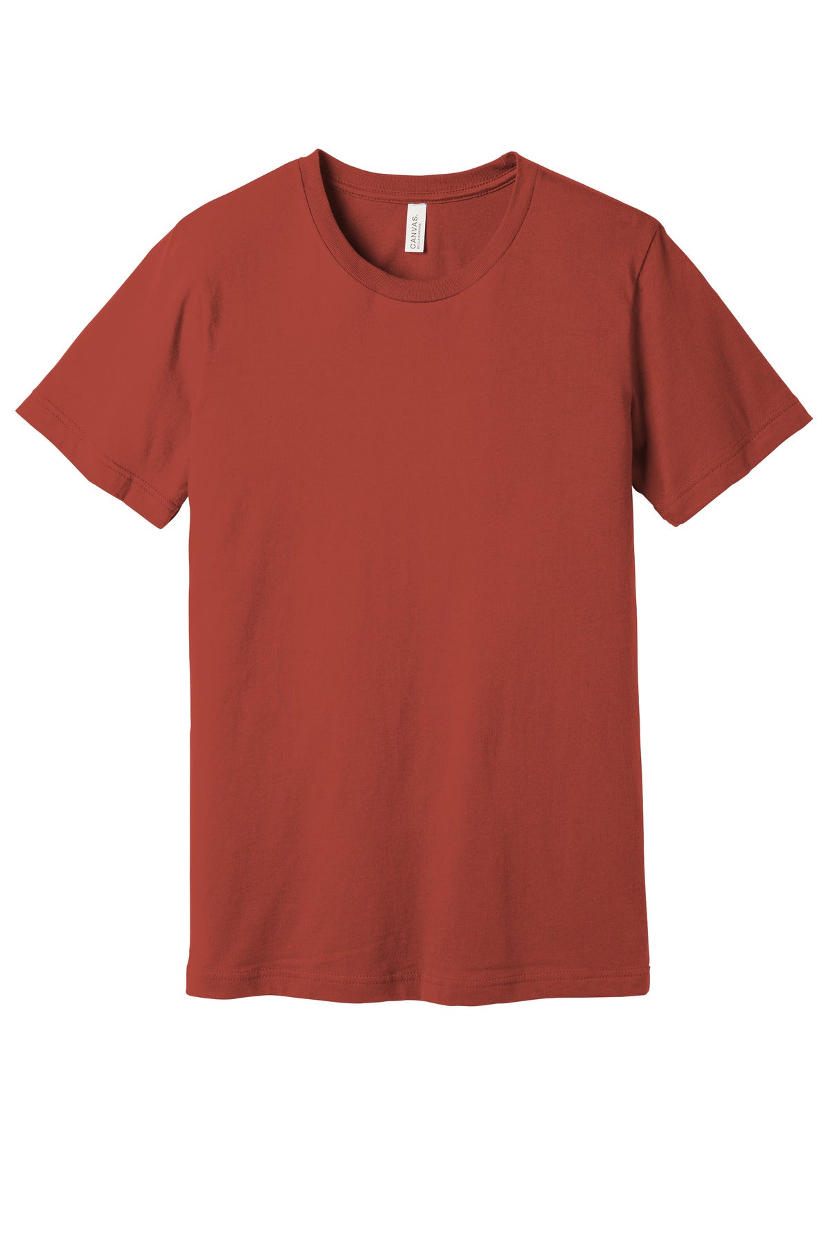 Custom Rust Unisex Jersey Tee BC3001, personalized by SanCanDo Swag in Argyle, TX