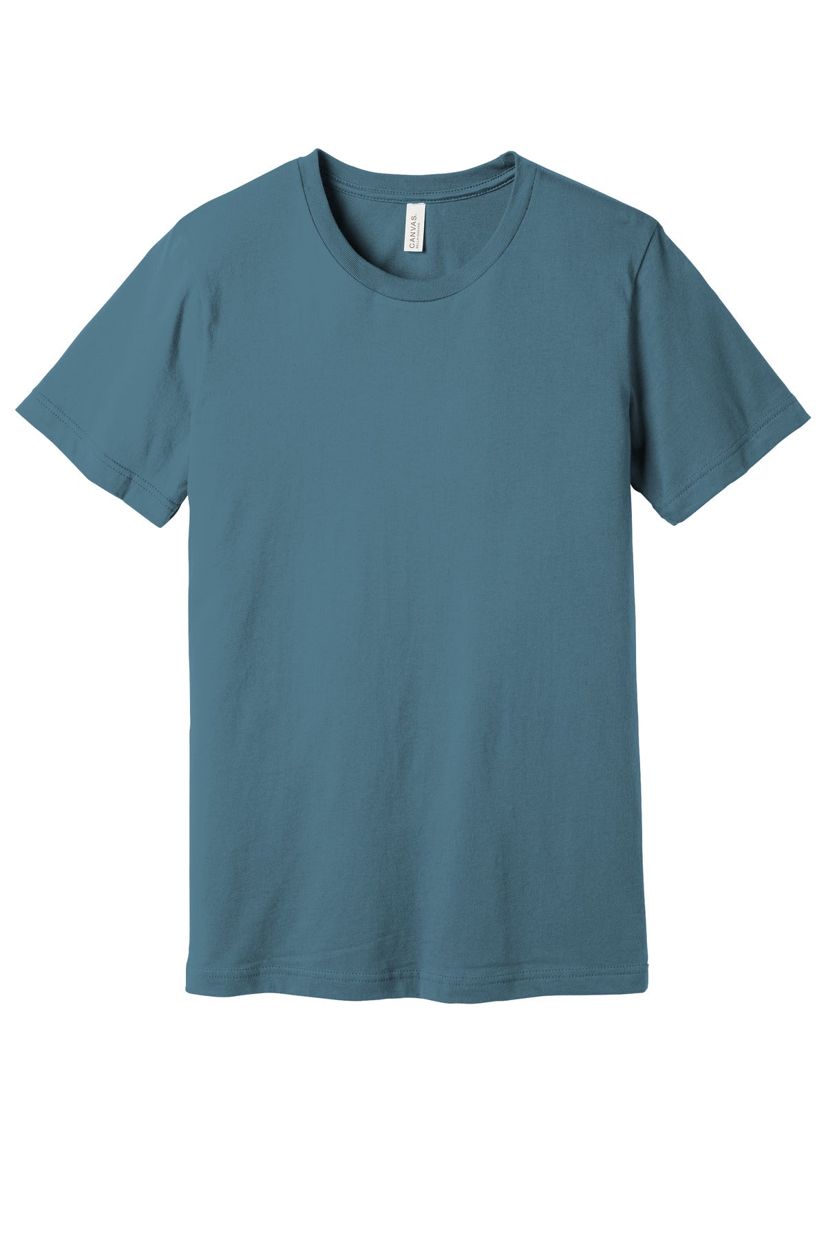 Custom Steel Blue Unisex Jersey Tee BC3001, personalized by SanCanDo Swag in Argyle, TX